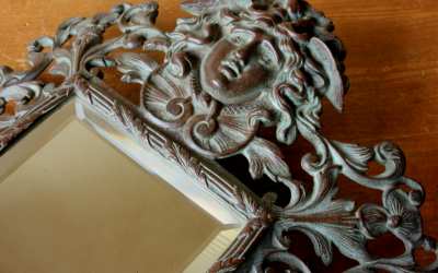 French Bronze Wall Mirror