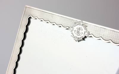 French Silver Framed Mirror