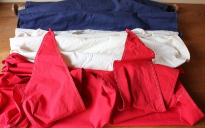 French Tricolor Guidon Flag