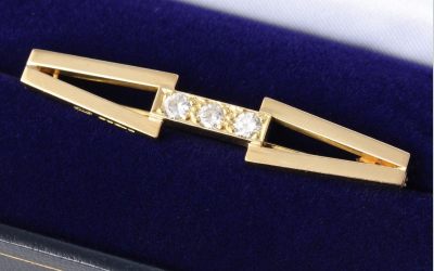 Geometric Diamond Brooch