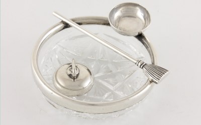 German Silver Curling Dish