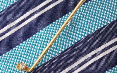 Gold Diamond Golf Brooch