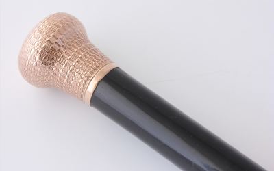 Gold Ebony Antique Walking Cane