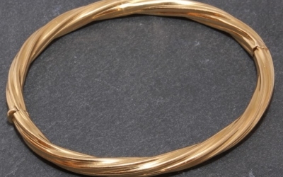 Gold Twist Bangle