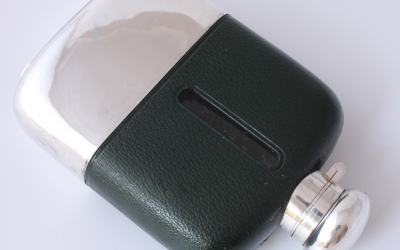Green Leather Flask