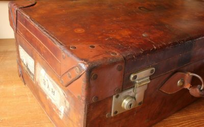 Brown Leather Suitcase