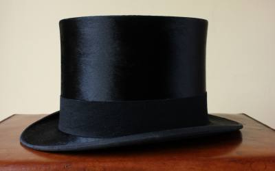 Large Antique Top Hat