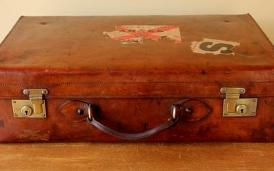 Large Leather Suitcase
