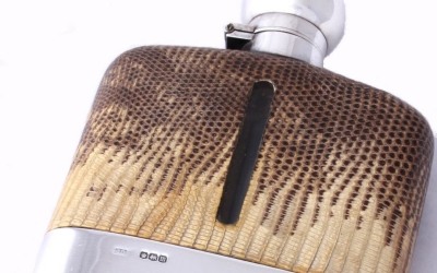 Large Snakeskin Flask