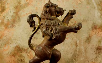 Lion Flag Banner Finial