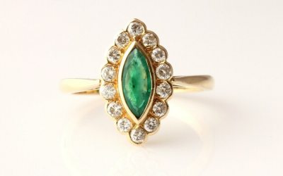 Marquise Emerald Ring
