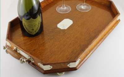 Oak Silver Edged Tray