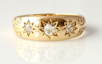 Old Cut Diamond Gypsy Ring