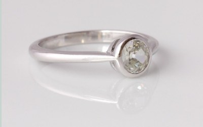 Platinum Rubover Solitaire Ring