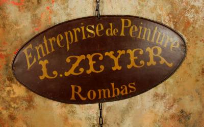 Rombas Peinture Antique Sign