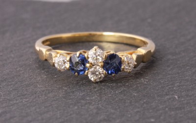 Sapphire Diamond Ring