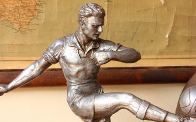 Silver Football Statue
