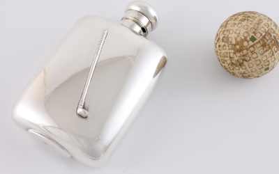 Silver Golf Hip Flask