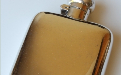 Silver Plate Despatch Flask