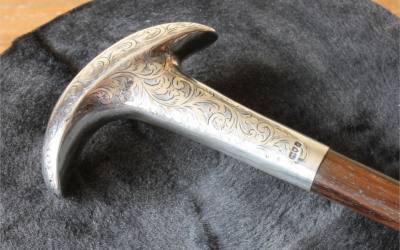 Silver Topped Walking Cane