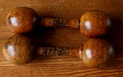 Spalding Wooden Dumbbells