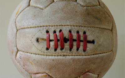 Tan Red Lace Football