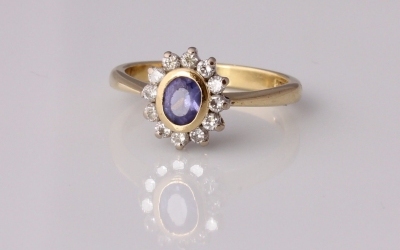 Tanzanite Flower Ring