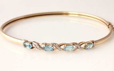 Topaz Diamond Bangle