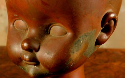 Vintage Copper Doll Head