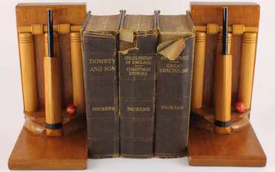 Vintage Cricket Bookends