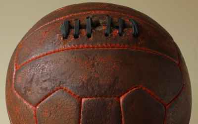 Vintage Orange Leather Football