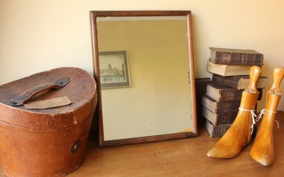 Wood Distressed Mirror