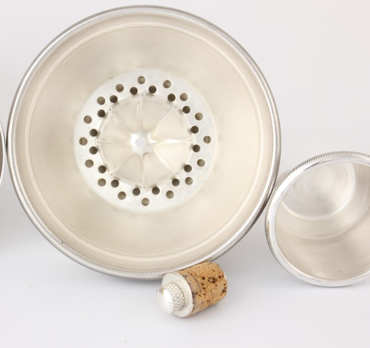 Silver Plate Cocktail Lemon Juicer Shaker. A L Davenport. c1930.