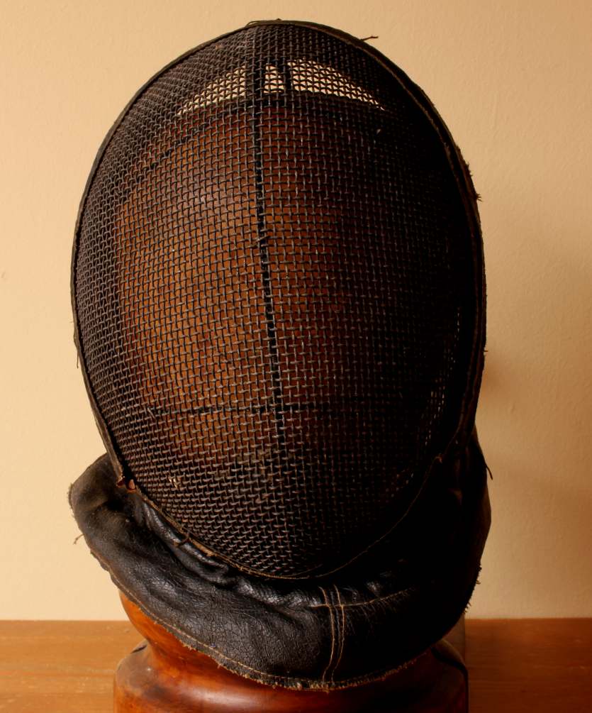 French Fencing Mask Headpiece. Fencer's Helmet Guard. 19th Century.