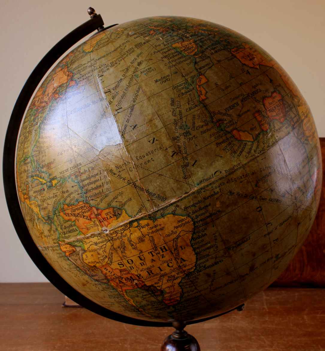 Geographia Terrestrial Globe. Handsome 10 Inch Library Office Desk Globe.