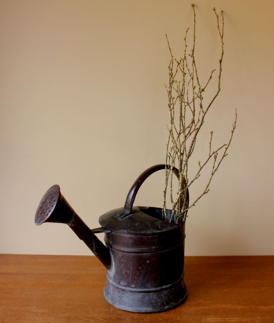 French Copper Watering Can. Decorative Garden Arrosoir. c1900.