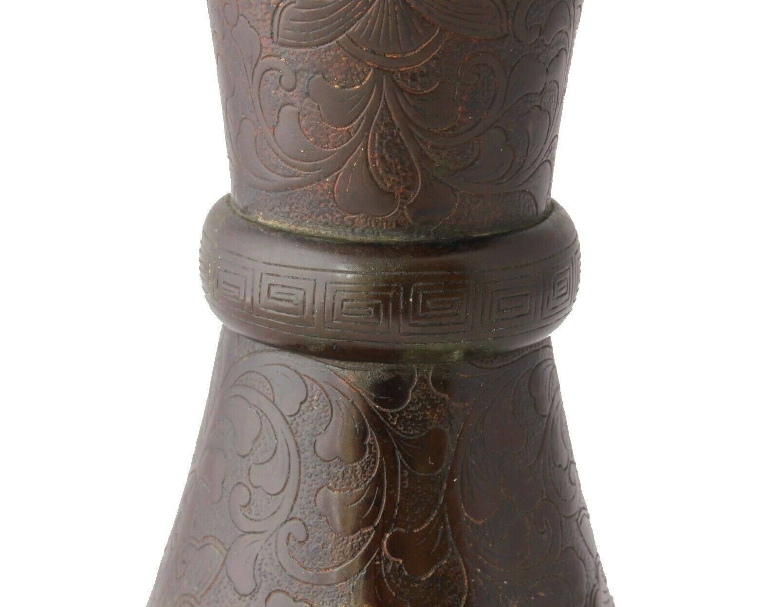 Antique Chinese Bronze Trumpet Gu Shape Vase. c1644 Late Ming / Qing