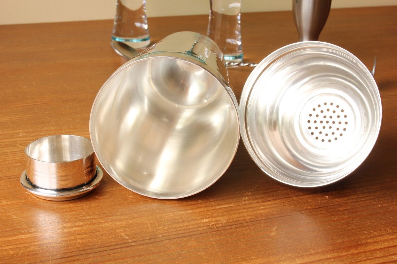 Christofle France Silver Plate Cocktail Shaker. Large Art Deco by Luc