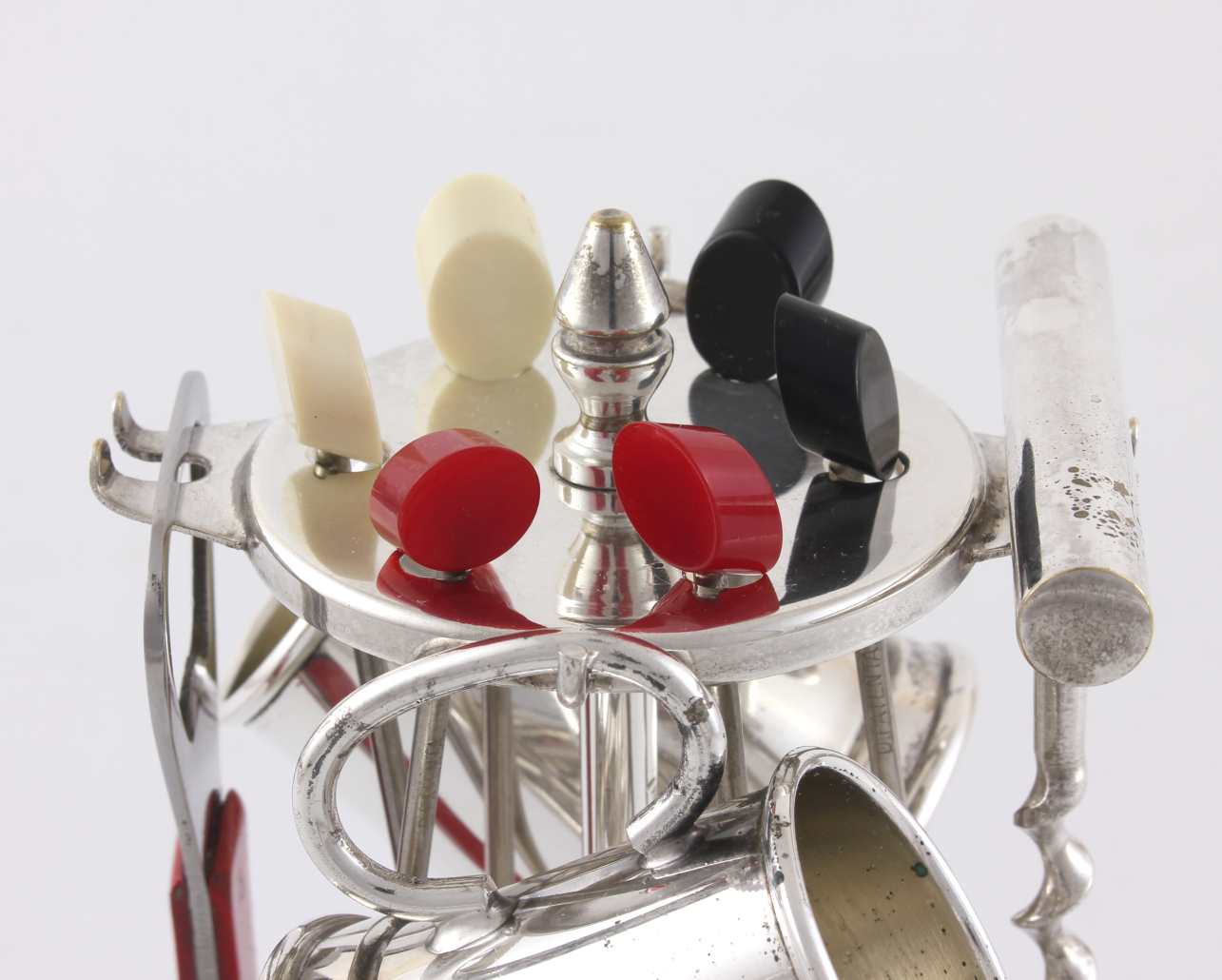 Bar Accessory Set. Cocktail Picks, Measure, Corkscrew, Bottle Opener.