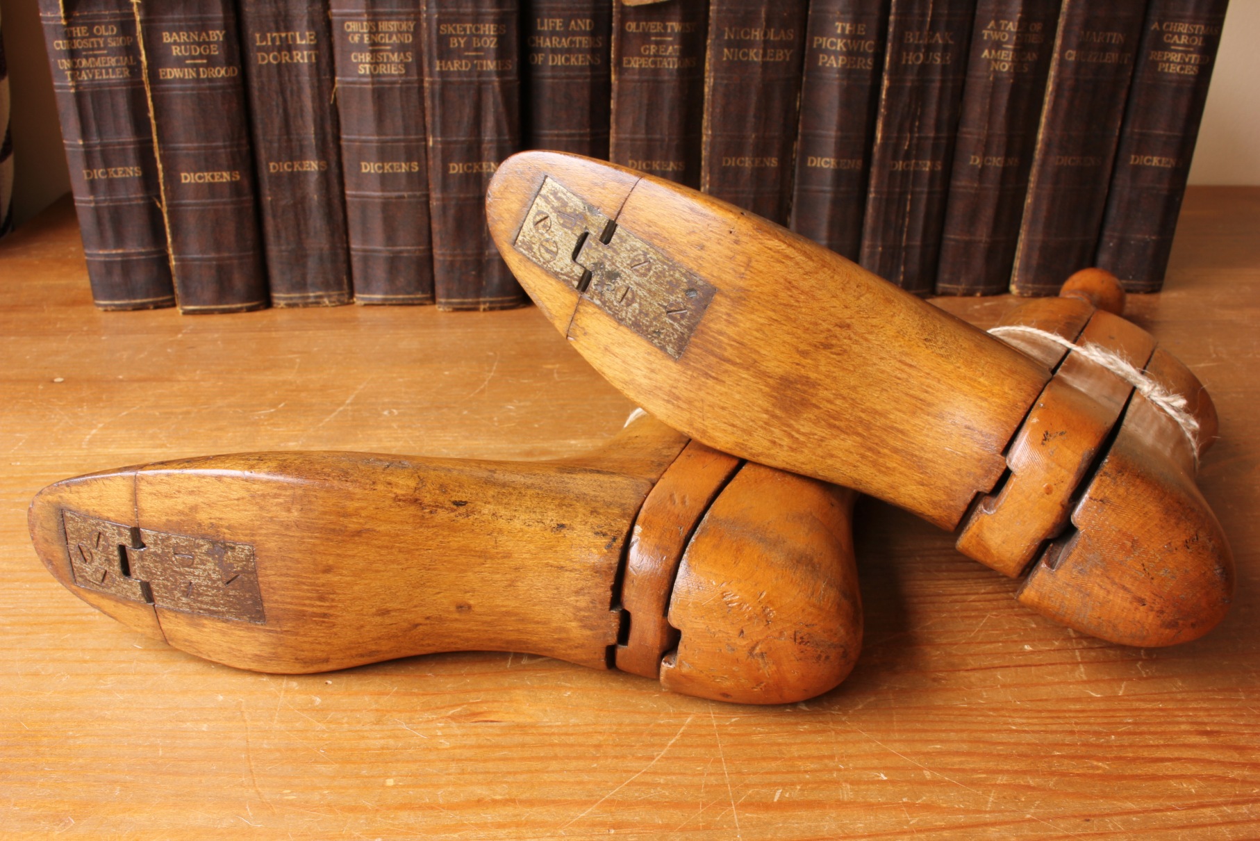 Antique Wooden Edinburgh Boot Lasts. Vintage Trees. Shoe Shop.