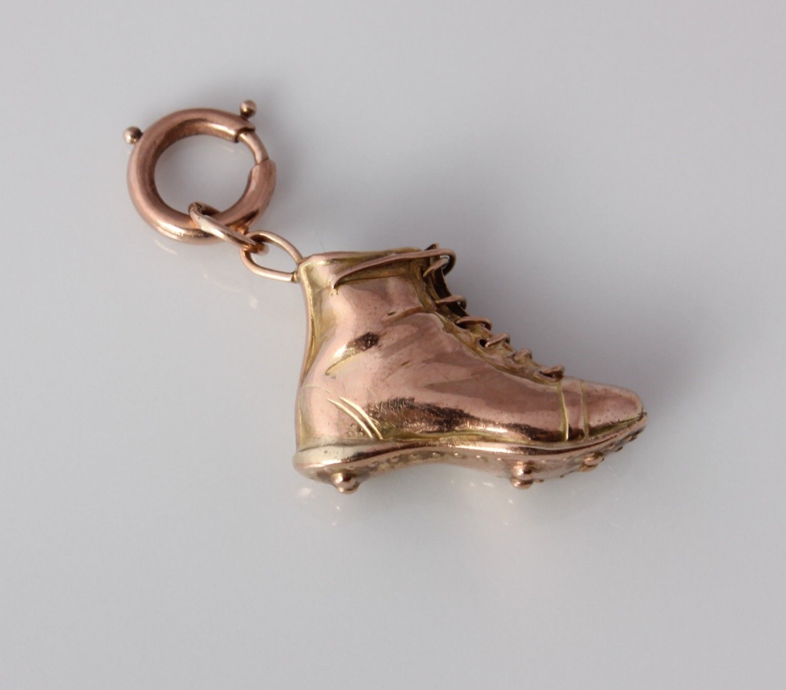 Gold Hallmarked Football Boot Pendant Charm.