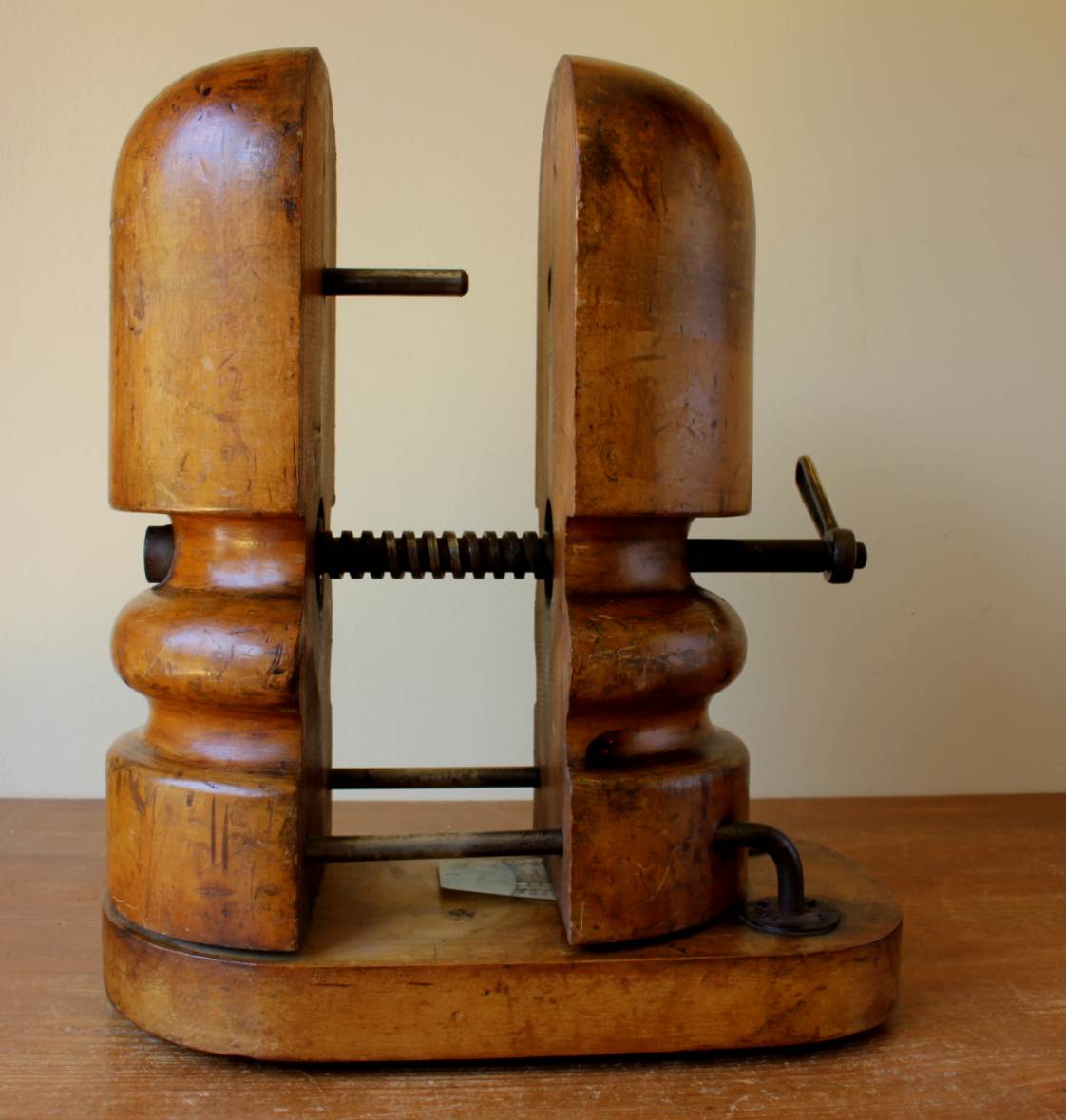 Mechanical Hat Sizer. Victorian Milliner's Stretcher. Wood Display Stand.