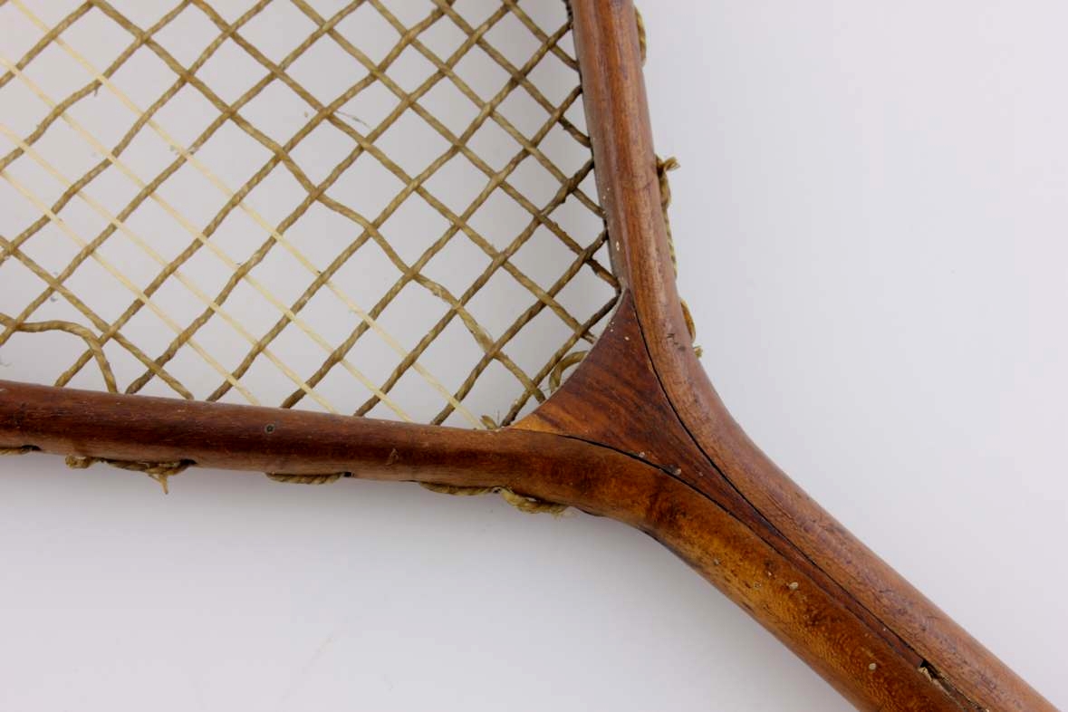 Badminton Racket. Jamsetjees Sons Sialkot India. Racquet c1880.