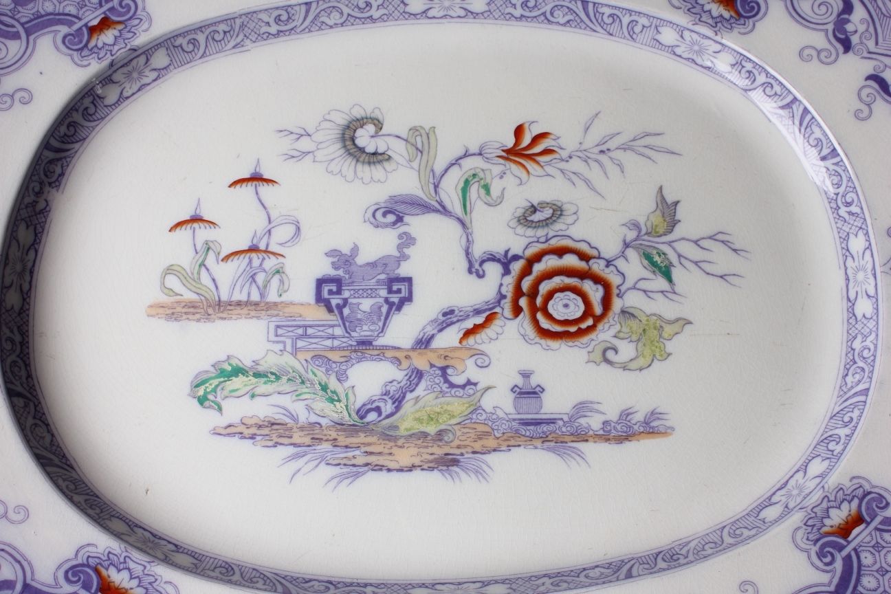 Fabulous Extra Large Meat Serving Platter c1855.