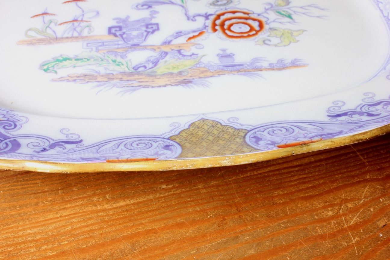 Fabulous Extra Large Meat Serving Platter c1855.