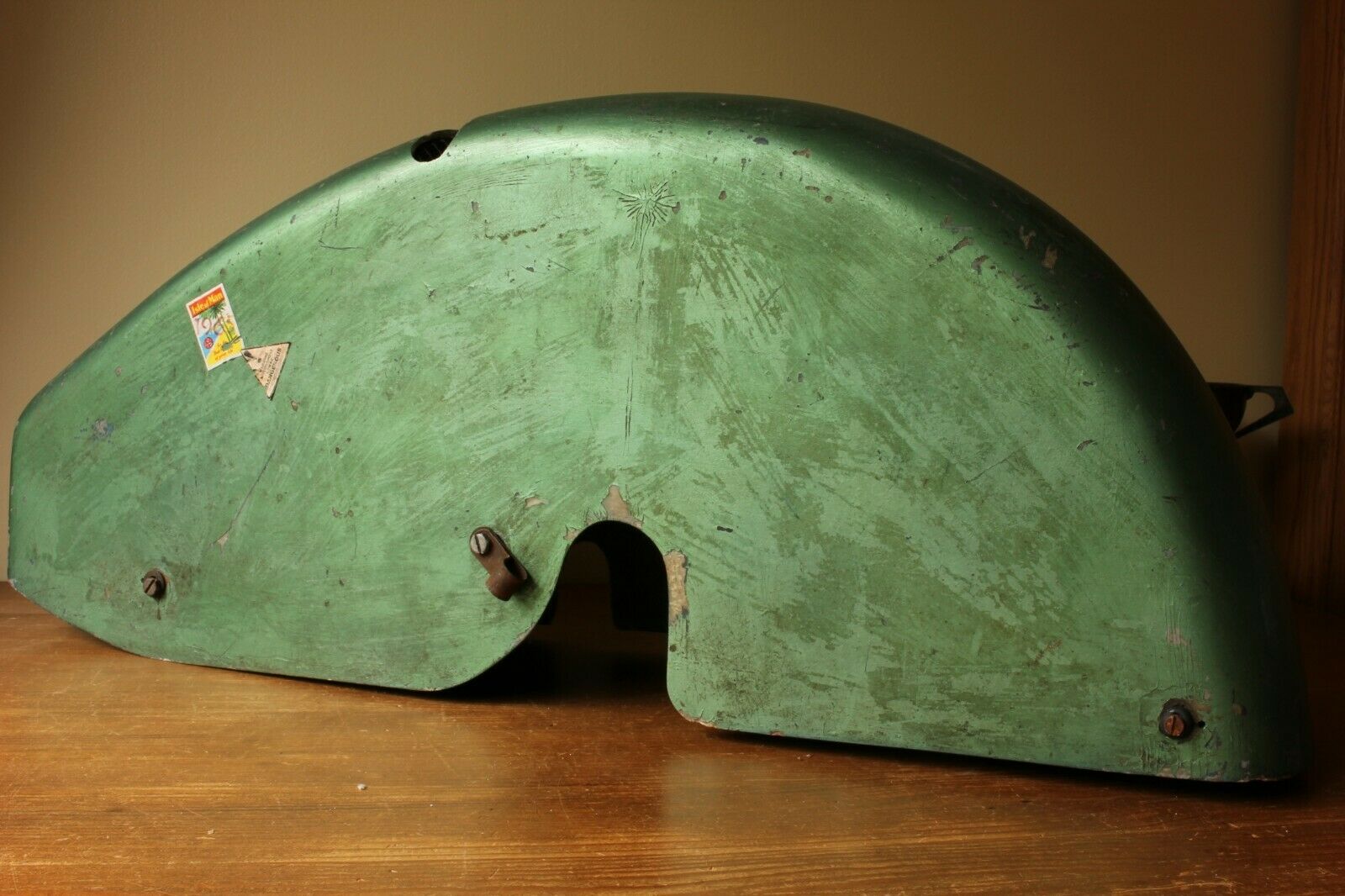 Norton Motorcycle Sidecar Racing Wheel Cover. Motorbike Dunlop 1960's.