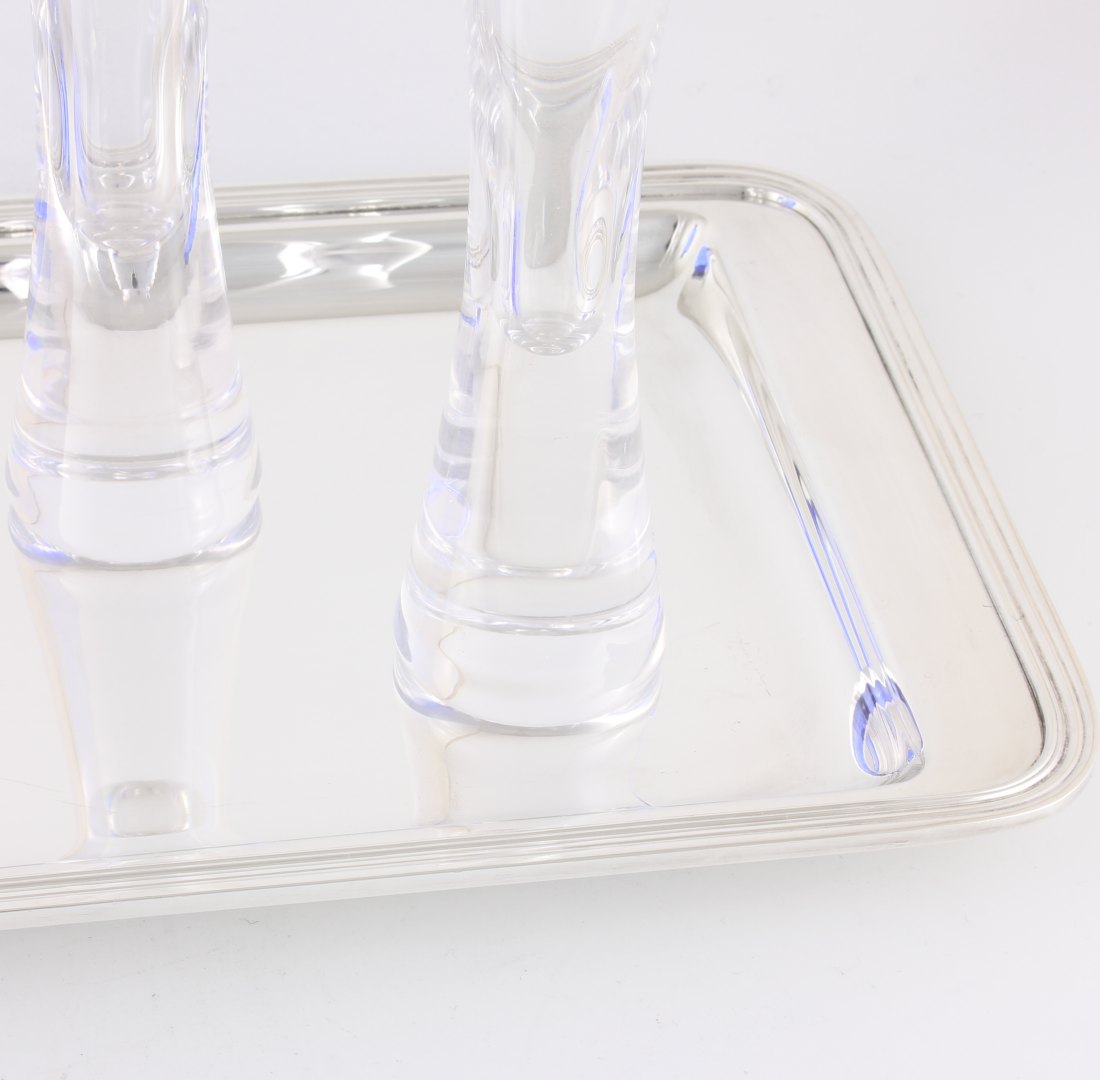 Luxury Silver Plated Puiforcat Cocktail Serving Tray. French Hermes.