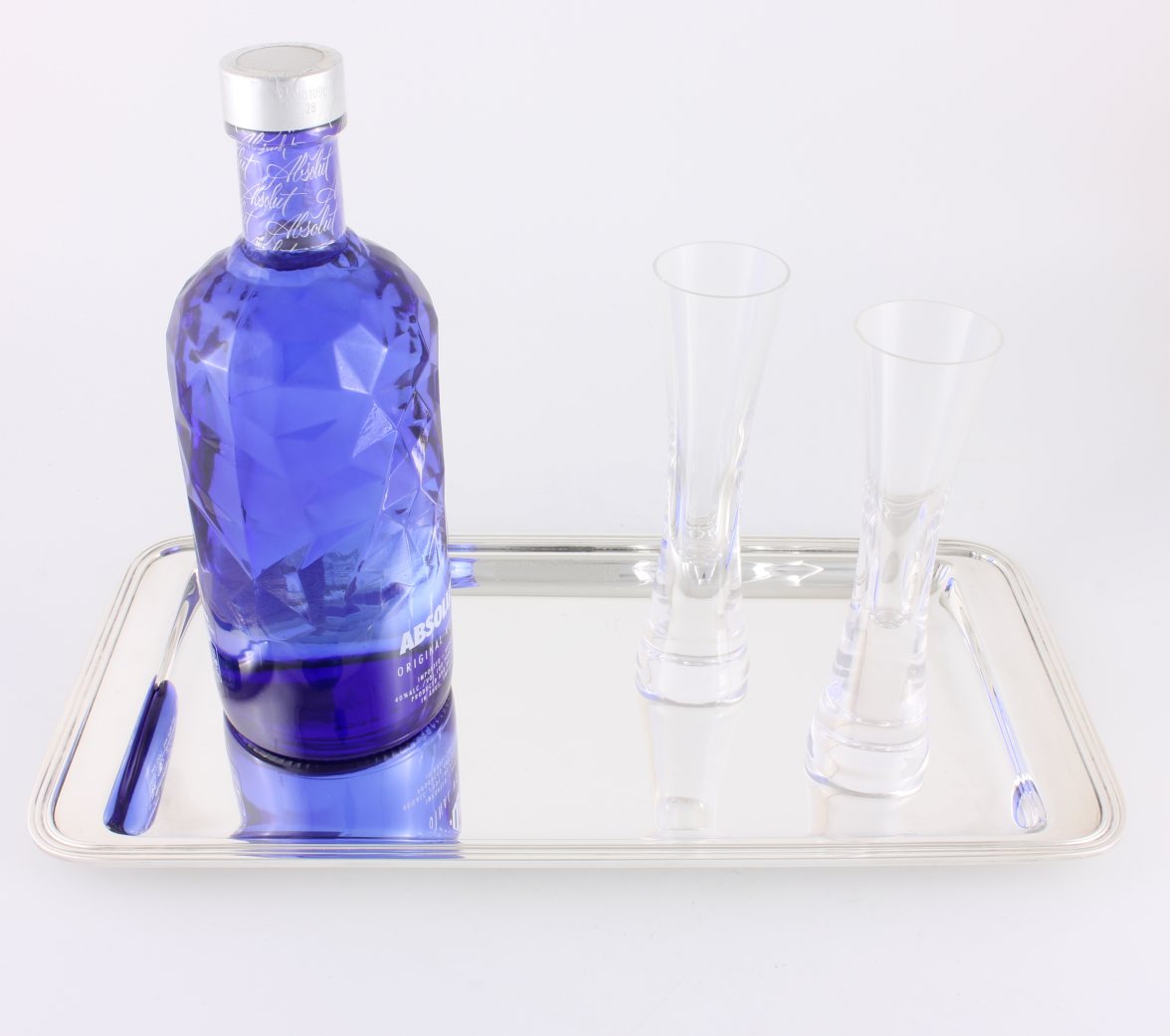 Luxury Silver Plated Puiforcat Cocktail Serving Tray. French Hermes.