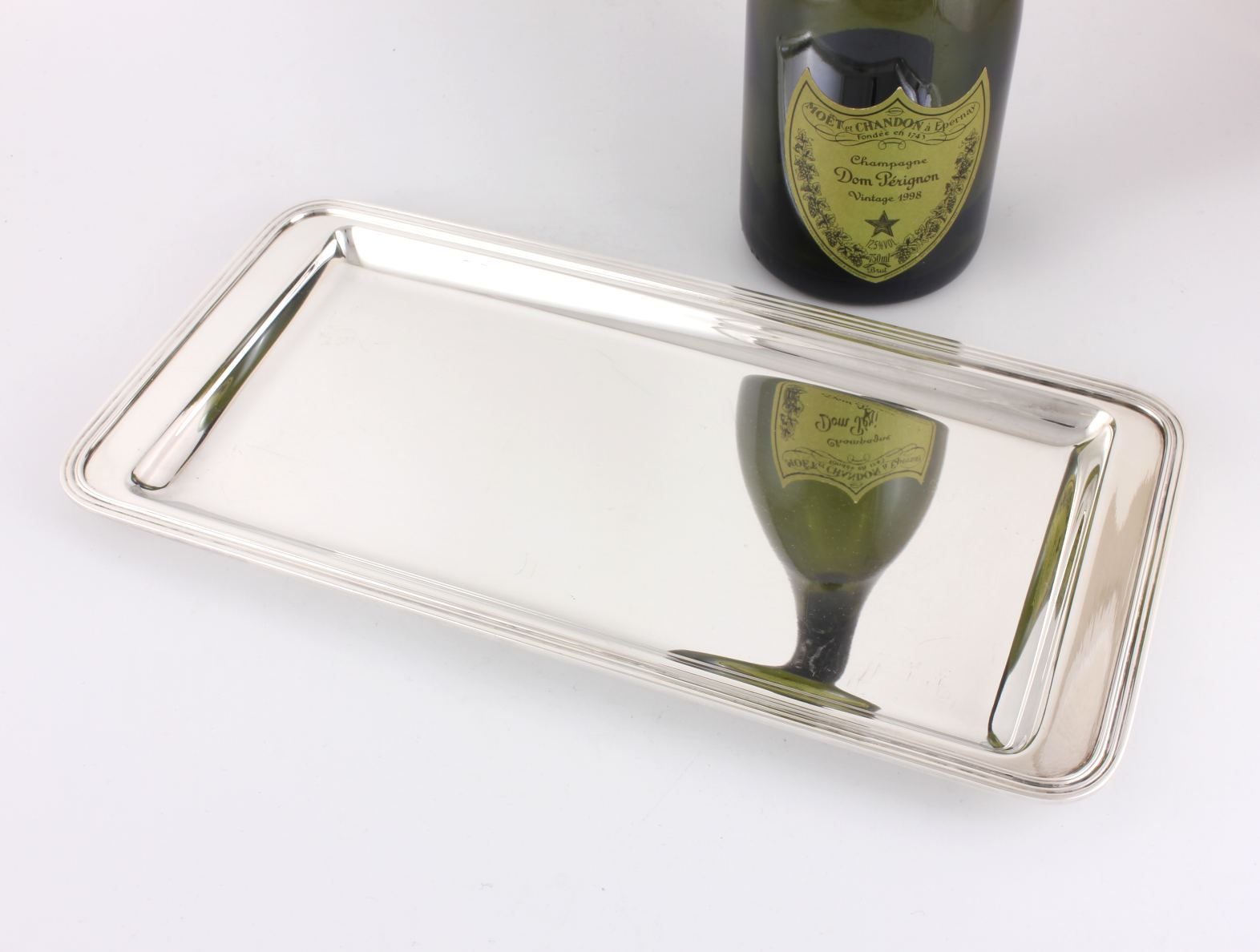 Luxury Silver Plated Puiforcat Cocktail Serving Tray. French Hermes.