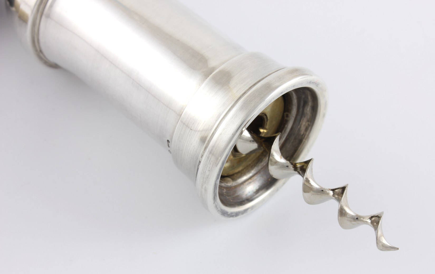 Italian Silver Corkscrew. Twist Wine Bottle Opener. Vavassori Milan.